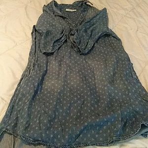⭐Cato ikat chambray tunic dress xs